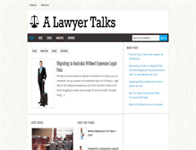 Tablet Screenshot of alawyertalks.com